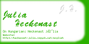 julia heckenast business card